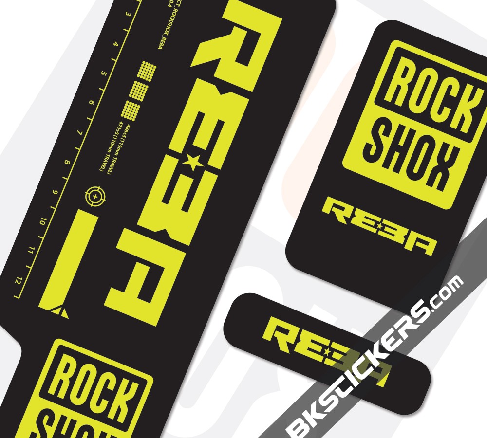 Rockshox Reba 2009 Black Fork Decals kit - Bkstickers.com