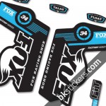 Fox 34 Decals Kit Black Forks - bkstickers.com