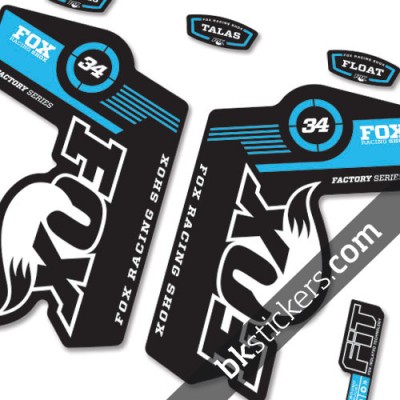 Fox 34 Decals Kit Black Forks - bkstickers.com