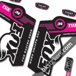 Fox 34 Decals Kit Black Forks - bkstickers.com