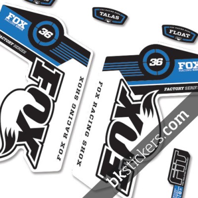 Fox 36 Decals Kit White Forks - bkstickers.com