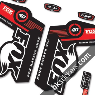 Fox 40 Decals Kit Black Forks - bkstickers.com
