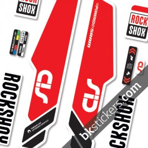 RockShox Sid 2014 Standard stickers kit red - bkstickers.com