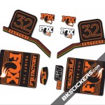 Fox Factory 32 2016 stickers kit Black Forks - orange - Bkstickers.com