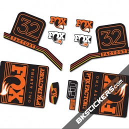 Fox Factory 32 2016 stickers kit Black Forks - orange - Bkstickers.com