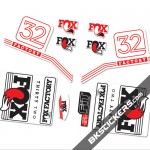 Fox Factory 32 2016 stickers kit White Forks - red - Bkstickers.com