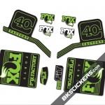 Fox Factory 40 2016 stickers kit Black Forks - green - Bkstickers.com