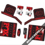 Fox Factory 40 2016 stickers kit Black Forks - red - Bkstickers.com