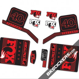 Fox Factory 40 2016 stickers kit Black Forks - red - Bkstickers.com