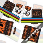 Fox Factory 40 Limited Edition stickers kit Black Forks