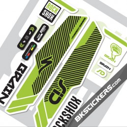 Rockshox SID Brain 2014 Decals kit White Forks