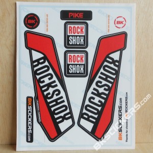 ROCKSHOX PIKE 2016 STICKERS KIT BLACK FORKS