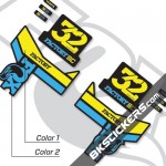 Fox 32 SC Factory Series Decals Kit Black Forks - bkstickers.com