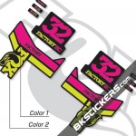 Fox 32 SC Factory Series Decals Kit Black Forks - bkstickers.com
