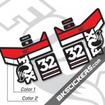 FOX 32 Float SC Performance 2016 Decals Black Forks Bkstickers
