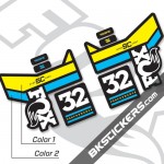 FOX 32 Float SC Performance 2016 Decals Black Forks Bkstickers