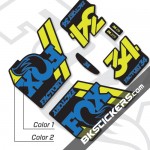 Fox Factory 34 2018 Decals Black Forks - BkStickers.com