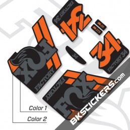 Fox Factory 34 2018 Decals Black Forks - BkStickers.com