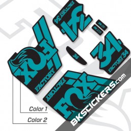 Fox Factory 34 2018 Decals Black Forks - BkStickers.com