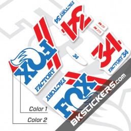 Fox Factory 34 2018 Decals White Forks - Bkstickers.com