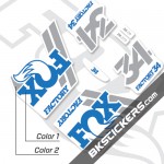 Fox Factory 34 2018 Decals White Forks - Bkstickers.com