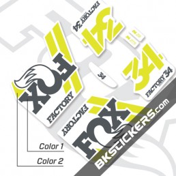 Fox Factory 34 2018 Decals White Forks - Bkstickers.com