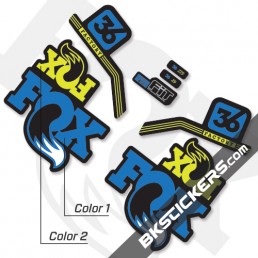 Fox Factory 36 2017 Custom Stickers kit Black Forks