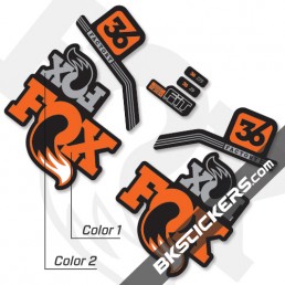 Fox Factory 36 2017 Custom Stickers kit Black Forks