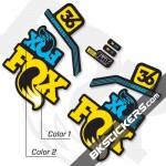 Fox Factory 36 2017 Custom Stickers kit Black Forks