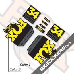 Fox 34 Float GRIP Performance 2019 Decals Black Forks - bkstickers.com