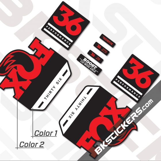Factory-36-FLOAT-160-Performance-Elite-FIT4—red FOX 36 Performance 2019 Decals Black Forks - bkstickers.com