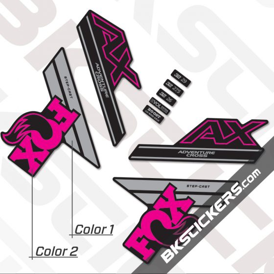 Fox 32 Step-Cast AX Decals Black Forks - bkstickers.com