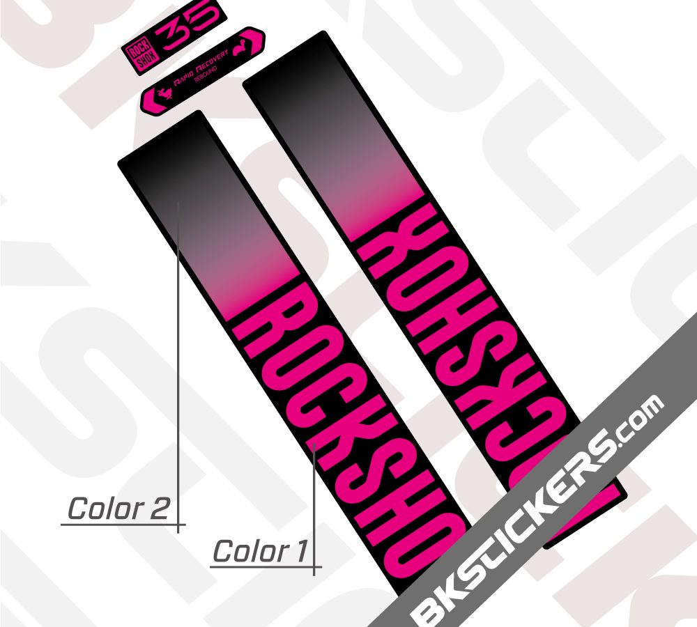 Rockshox 35 2021 Black Fork Decals kit