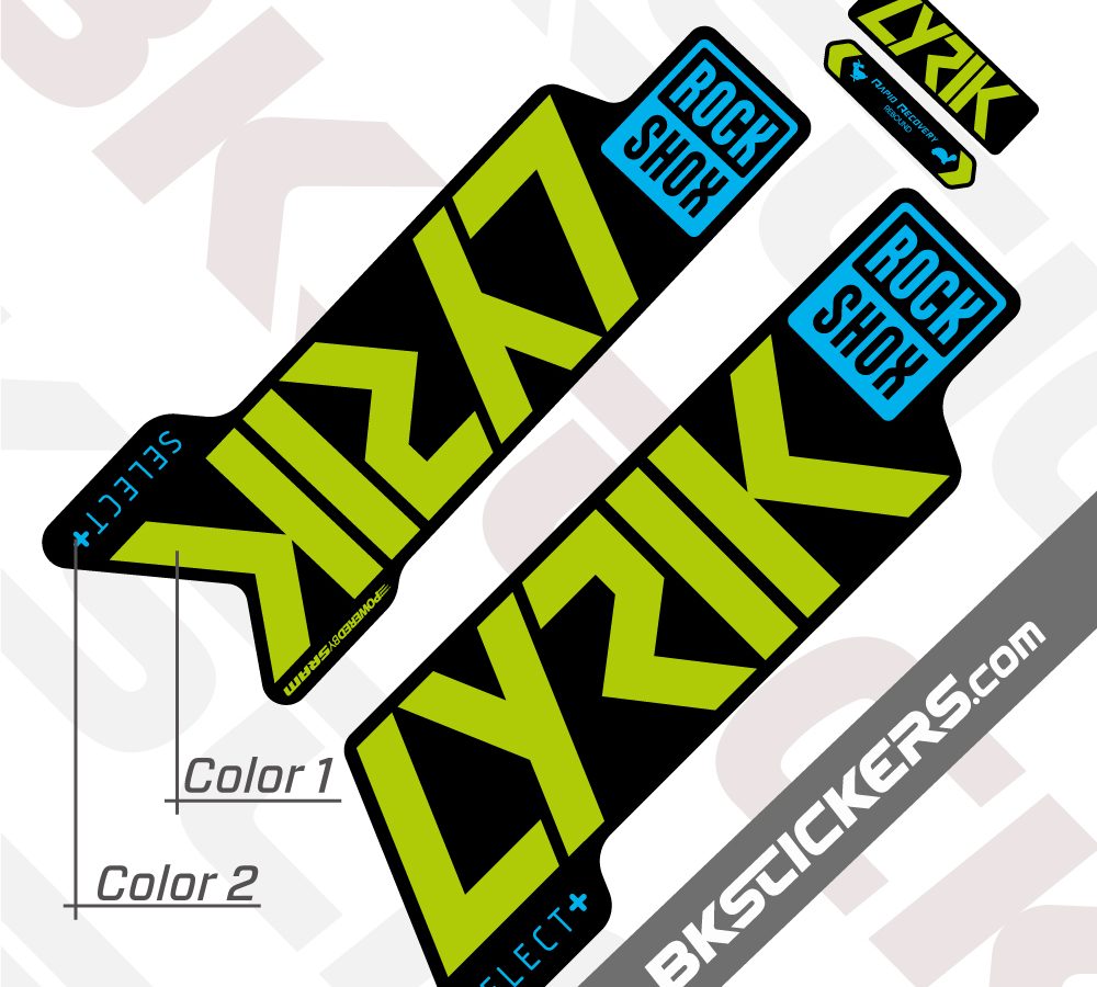 Rockshox Lyric 2021 Black Fork Decals kit