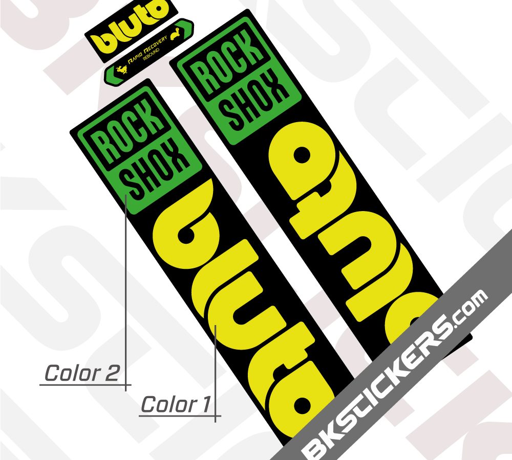 Rockshox Bluto 2021 Black Fork Decals kit