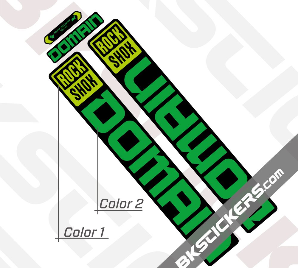 Rockshox Domain 2022 Black Fork Decals kit - BkStickers.com