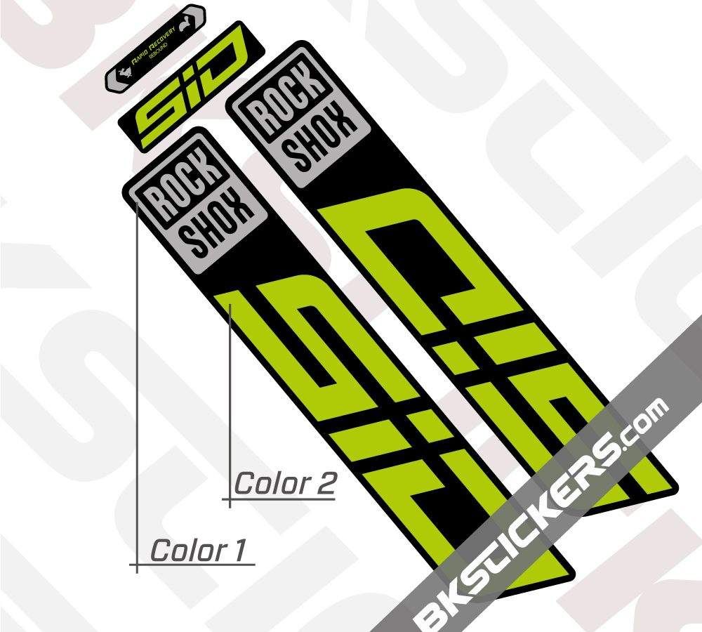 Rockshox SID 2022 Black Fork Decals kit