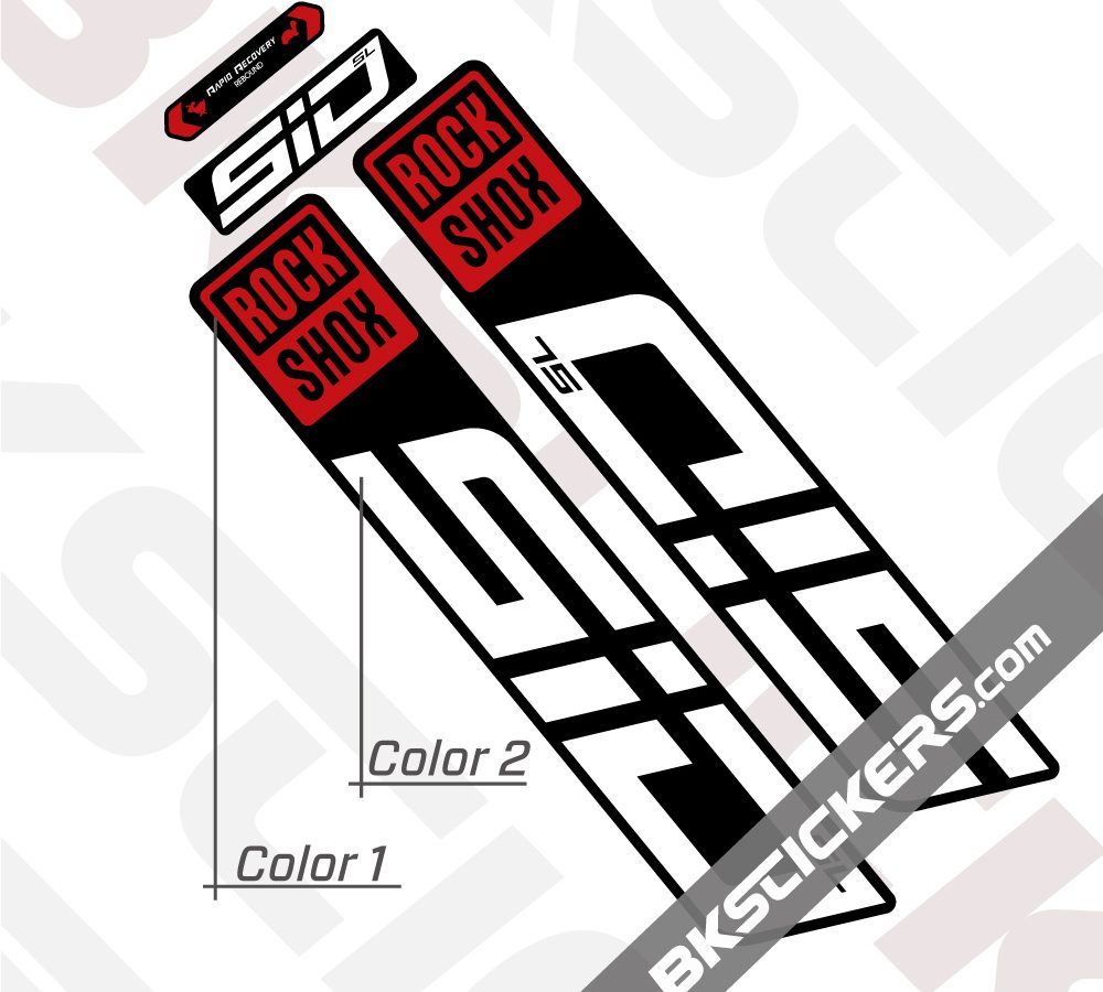 Rockshox SID SL 2022 Black Fork Decals kit - BkStickers.com