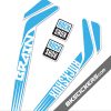 Rockshox RS-1 Brain Stickers kit Black Forks